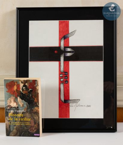 Paco RABANNE (1934-2023) Profil rouge, 2004
Encre...