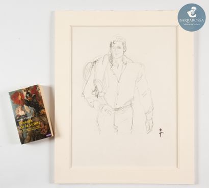 René GRUAU (1909-2004) 
Veste sur l’épaule
Crayon...