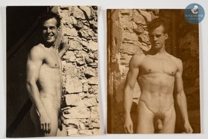 ANONYME
		Jeune homme nu de face et de profil,...