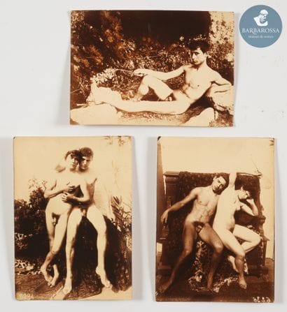 ANONYME
		Couples et jeune homme nu, c.1900
	Trois...