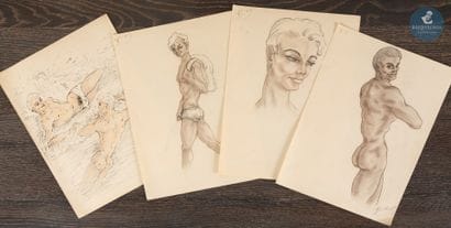 George Raoul DESCOT (1923-1968) 
Au bord...