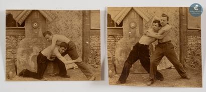ANONYME
		Lutteurs torse-nus, c.1890
	Deux...