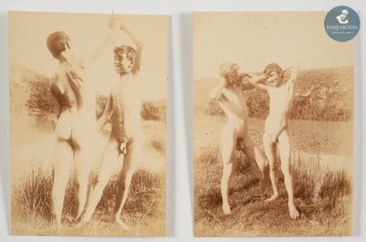 ANONYME
		Deux enfants nus dans la nature,...