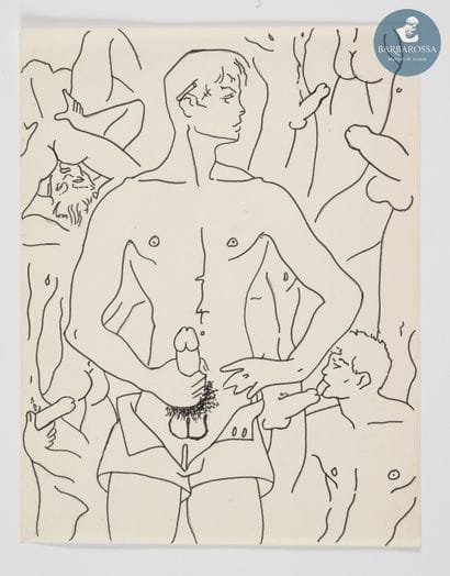 Ecole Xxème d'après Querelle de Jean Cocteau
Encre...