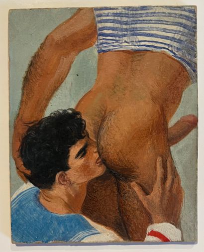 Ecole Xxème
Les marins
Gouache sur carton...