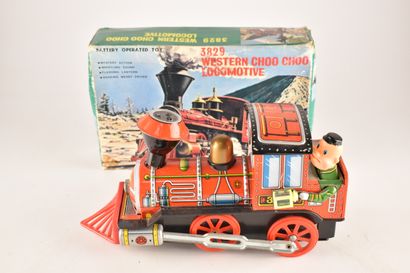 LOCOMOTIVE en tôle lithographiée Western...