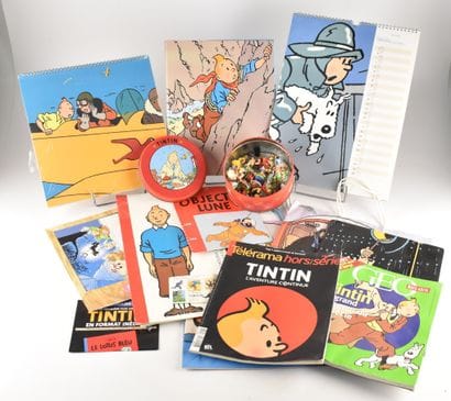 TINTIN et ASTERIX - Lot comprenant des magazines,...