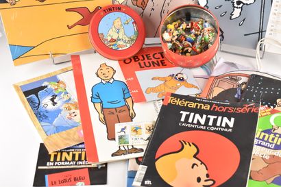 TINTIN et ASTERIX - Lot comprenant des magazines,...