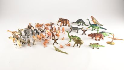 Lot de figurines d'animaux de la savane et...