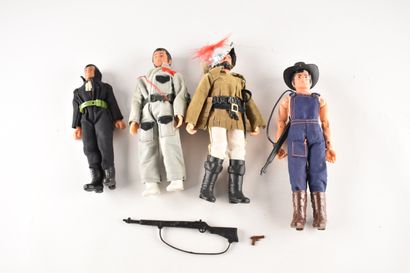 4 poupées articulées année 1970, USA.