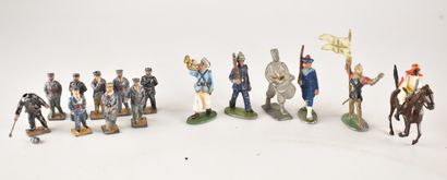 Lot de diverses dont 8 gendarmes et 1 chevalier,...