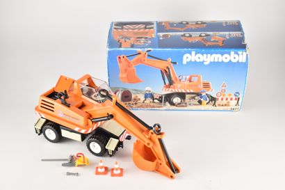 PLAYMOBIL - Pelleteuse, référence 3472 
Boîte...