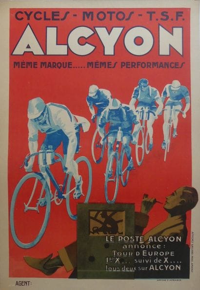 ANONYME
CYCLES-MOTOS-TSF ALCYON. Affiches...