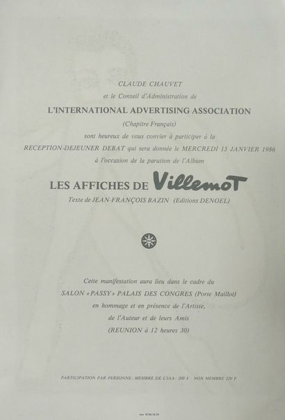 VILLEMOT Bernard (1911-1990)
LES AFFICHES...