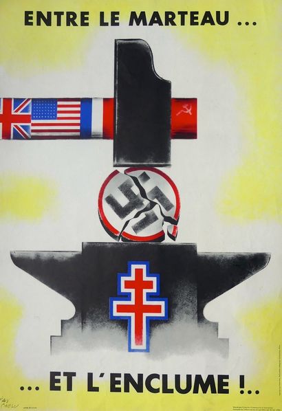 CARLU JEAN (1900-1997)
BETWEEN THE HAMMER...