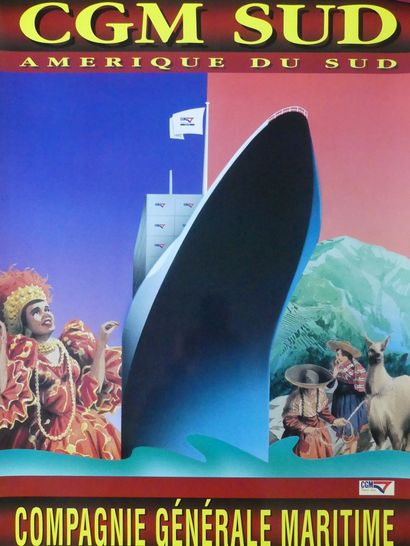 CGM SUD FRENCH LINE (4 affiches)
SOUTH AMERICA-CARAIBBEAN...