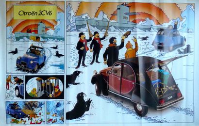 HERGÉ (d’après)
CITROËN 2 CV 6, circa 1985...