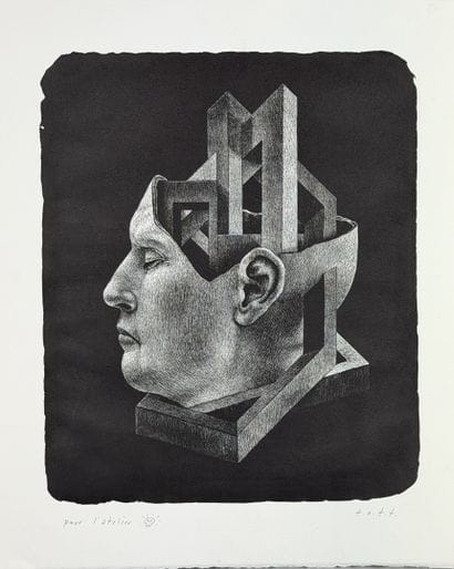 Thomas OTT (1966-) d’après. Figure surréaliste....
