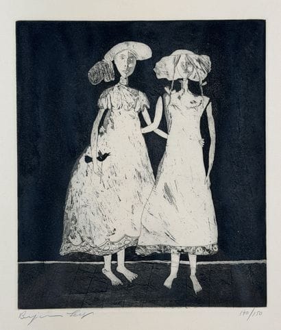 Benjamin LEVY (1940-2010). Les deux amies....
