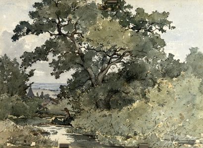 Ernest DESIGNOLLE (1850–1941). Riverbank...