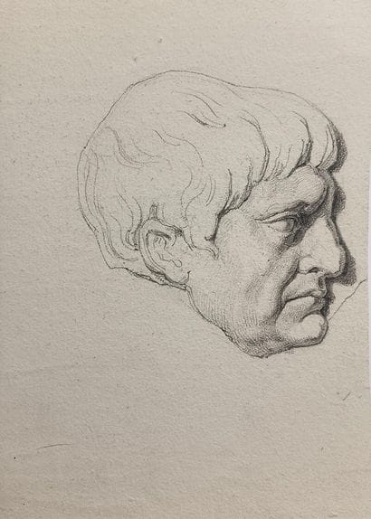Cornelis Cels (1778-1859) - « Visage de romain...