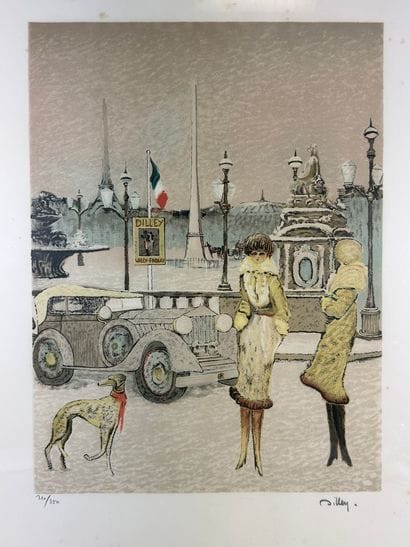 Ramon DILLEY (1932-2014). L’hiver. Lithographie...