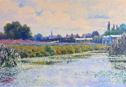 Luc DIDIER (1954-) - Marais Audomarois, with...
