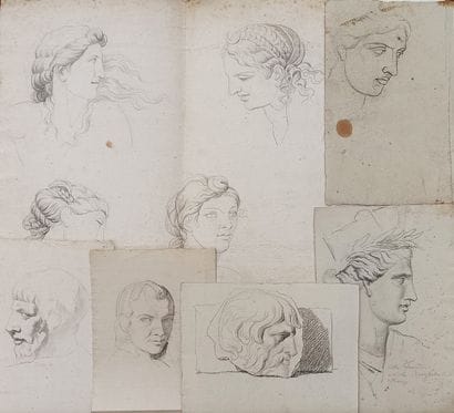 Cornelis Cels (1778-1859) – Lot de 6 dessins...