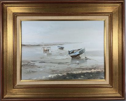 MAYEUX Jean – Yves (?): “MARINE,” oil on...