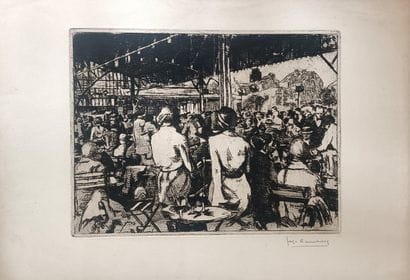 Joseph Courtoy (1895–?) — “Café sous la halle”...