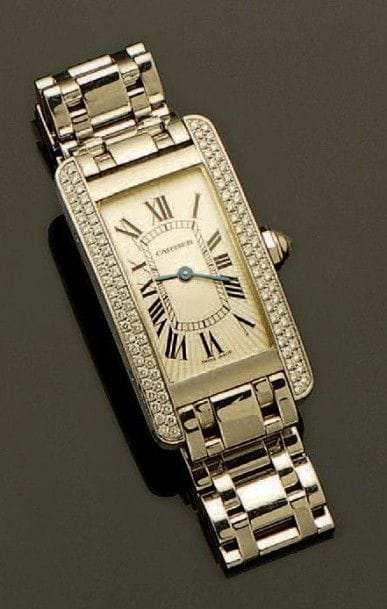 CARTIER
Montre de dame en or gris 18K (750/00),...