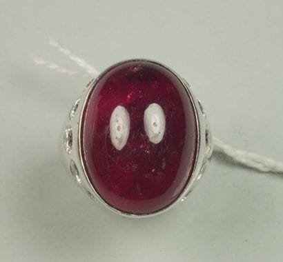 Bague Chevalière en or gris 18K (750/oo)...