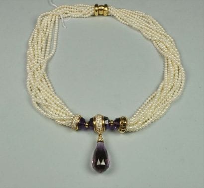 MELLERIO
Collier multirangs de perles de...
