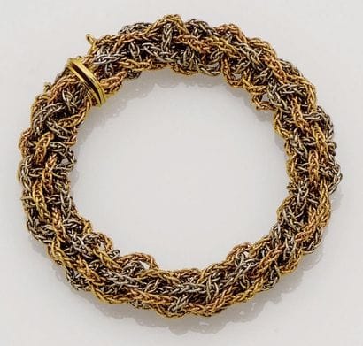CHAUMET
Bracelet multi brins de chaînes tressées...