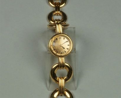 Montre de dame en or jaune 18K (750/oo),...