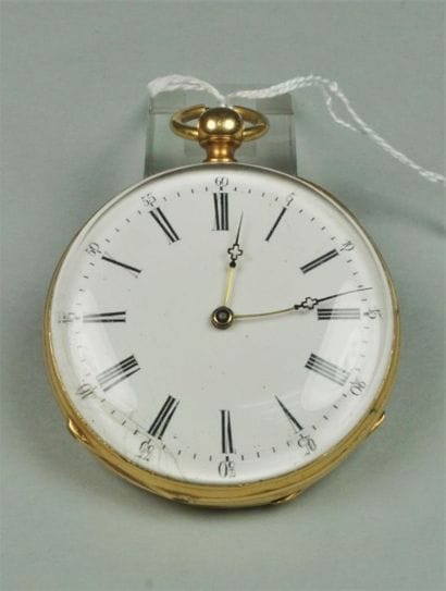 Montre de gousset en or jaune 18K (750/oo),...