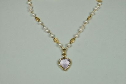 Collier en or jaune 18K (750/oo) à maillons...