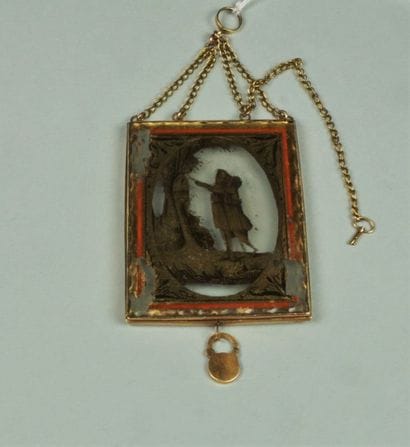 Pendentif en or jaune 18K (750/oo) orné d'une...