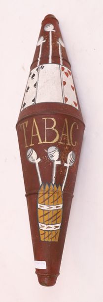 CAROTTE DE TABAC PEINTE

En métal laqué (usure),...