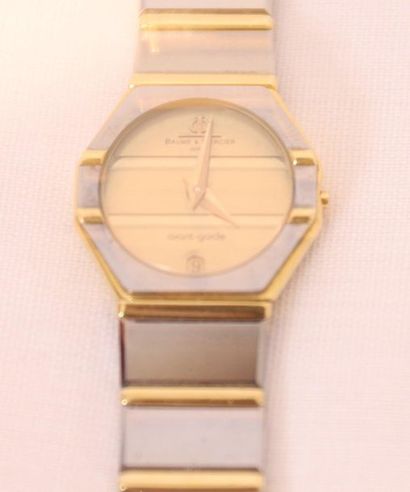 MONTRE DE DAME EN ACIER ET OR JAUNE 