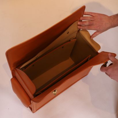 VERY NICE SUITCASE IN NATURAL LEATHER BY...