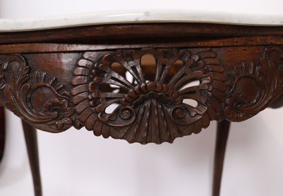 TABLE OF CABARET WITH FOUR FACES CURVED AND...