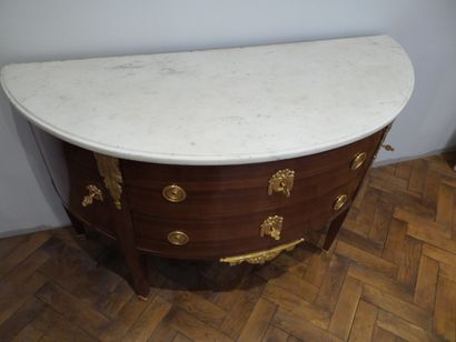 LARGE AND BEAUTIFUL HALF-MOON CHEST OF DRAWERS...