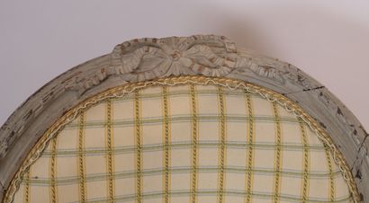 SET OF TWO LOUIS XVI ARMCHAIRS

With rounded...