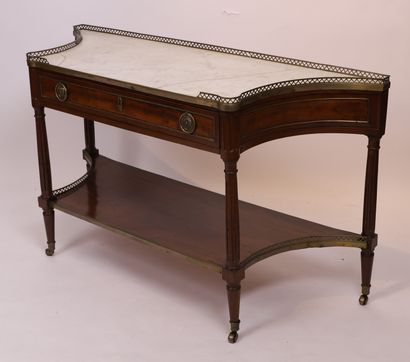 VERY NICE MAHOGANY AND MAHOGANY VENEER CONSOLE

Resting...
