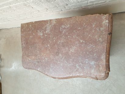 A SMALL RECTANGULAR CHEST OF DRAWERS, SLIGHTLY...