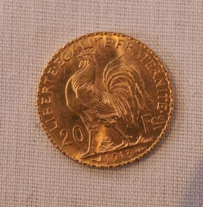 PIECE DE 20 FRANCS OR, 1913

Gravé par Jules-Clément...