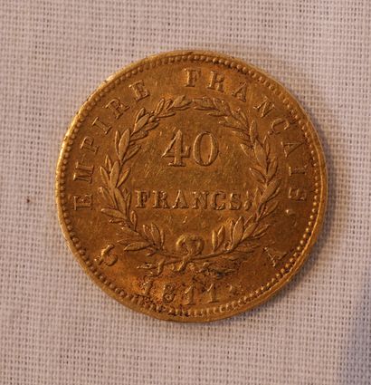 PIECE DE 40 FRANCS OR, NAPOLEON TETE NUE,...