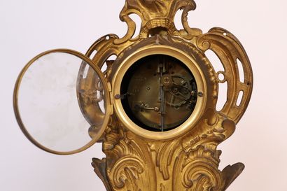 VERY NICE GOLDEN BRONZE ROCAILLE HANGER decorated...