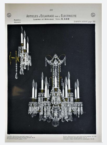 BACCARAT
TRES RARE ET BELLE PAIRE DE LUSTRES...